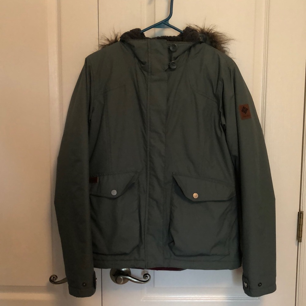 EUC Olive Columbia Winter Coat